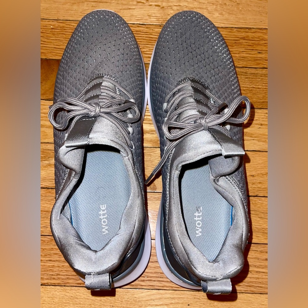 WOTTE Athletic Walking Running Shoes Slip-on Casual Mesh Sneakers Gray Size 13